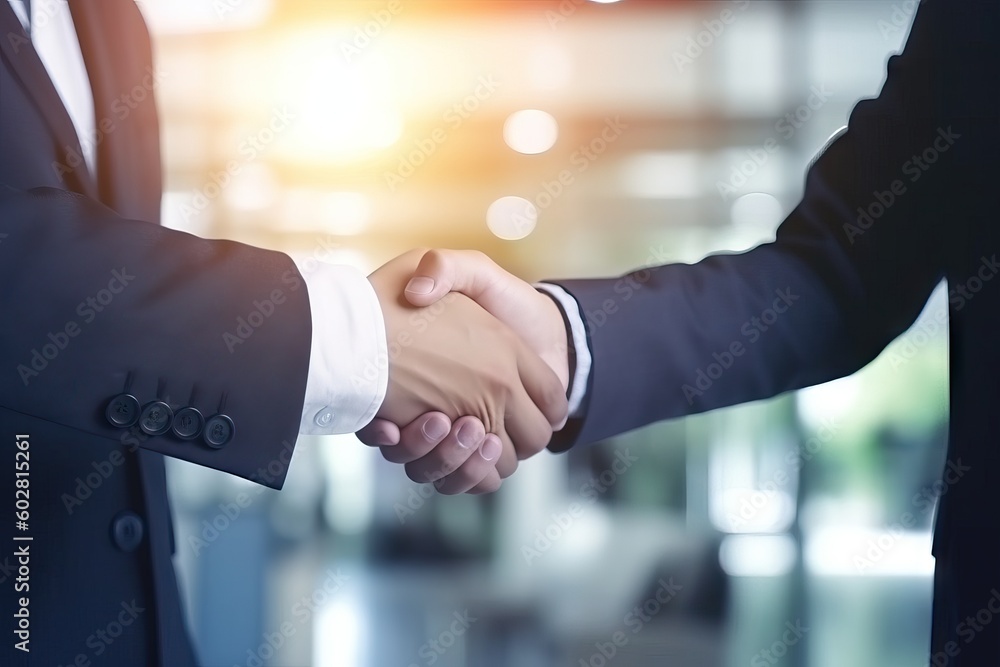 Businessman handshake for teamwork of business merger and acquisition, successful negotiate, hand shake, two businessman shake hand with partner to celebration partnership and business deal concept Businessman handshake for teamwork of business merger and acquisition, successful negotiate, hand shake, two businessman shake hand with partner to celebration partnership and business deal concept