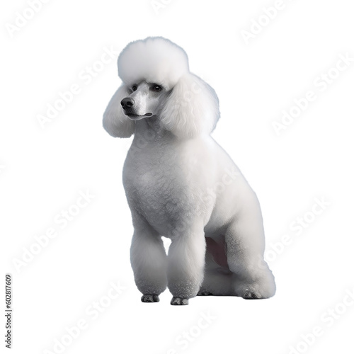 white dog isolated background