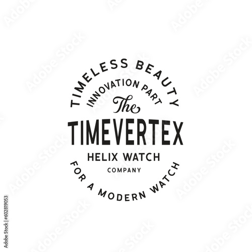 vintage watch Logo design illustration for watch company.combine classic and modern elements 75