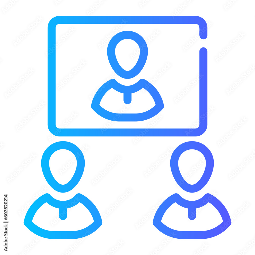 telepresence Line Gradient Icon telepresence Line Gradient Icon
