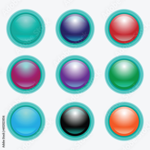 Set of vector 3d design elements, glossy icons, buttons white isolated Free Download Set of vector 3d design elements, glossy icons, buttons white isolated - GFXLoad