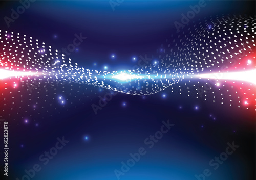 vector illustration of wavy futuristic technology background 