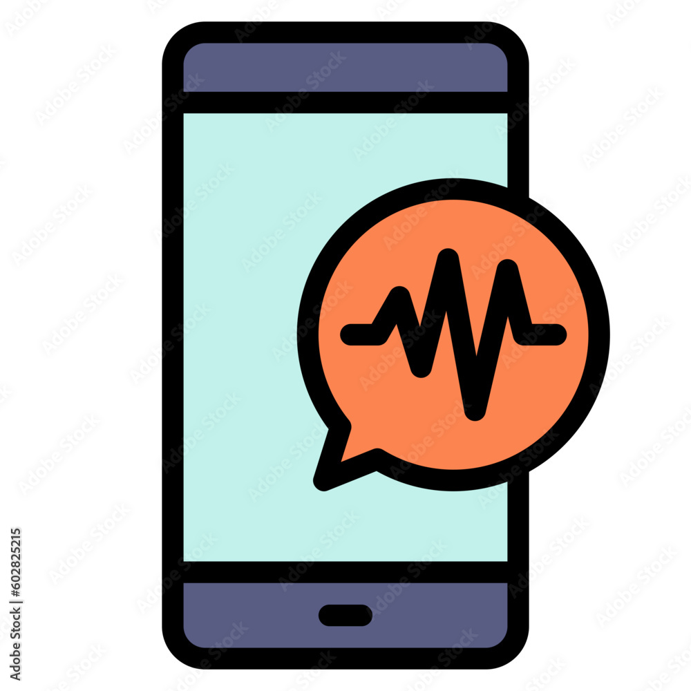 voice message black outline filled color icon voice message black outline filled color icon