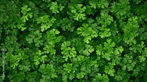 Aromatic Parsley Herbs Photorealistic Horizontal Background. Healthy Vegetarian Diet. Ai Generated Hyperrealistic Background with Delicious Aromatic Parsley Herbs. Generative AI