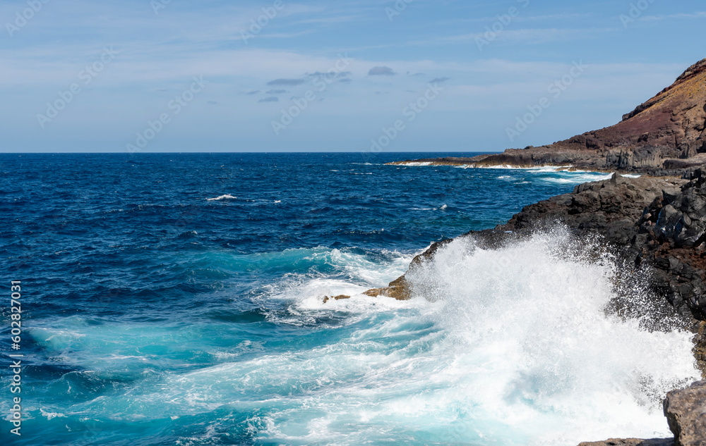 Wild coast of the island of El Hierro, Canary.