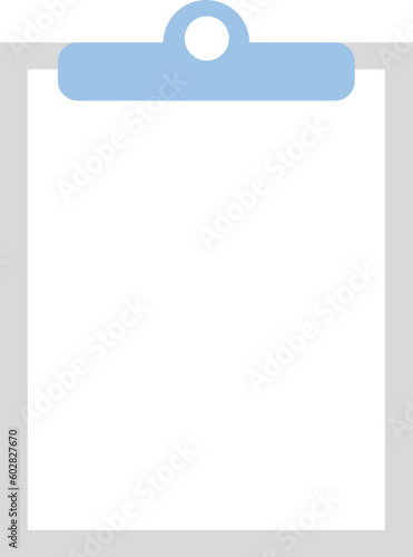 blank note paper on clipboard