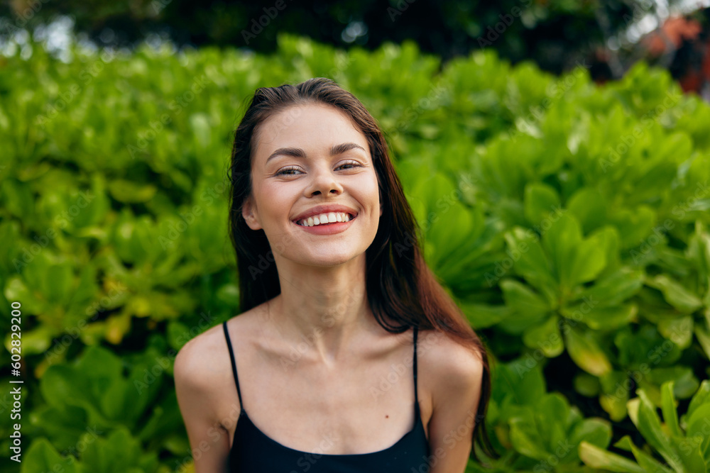 lifestyle woman summer t-shirt beautiful smiling exercise walk nature park freedom lifestyle woman summer t-shirt beautiful smiling exercise walk nature park freedom