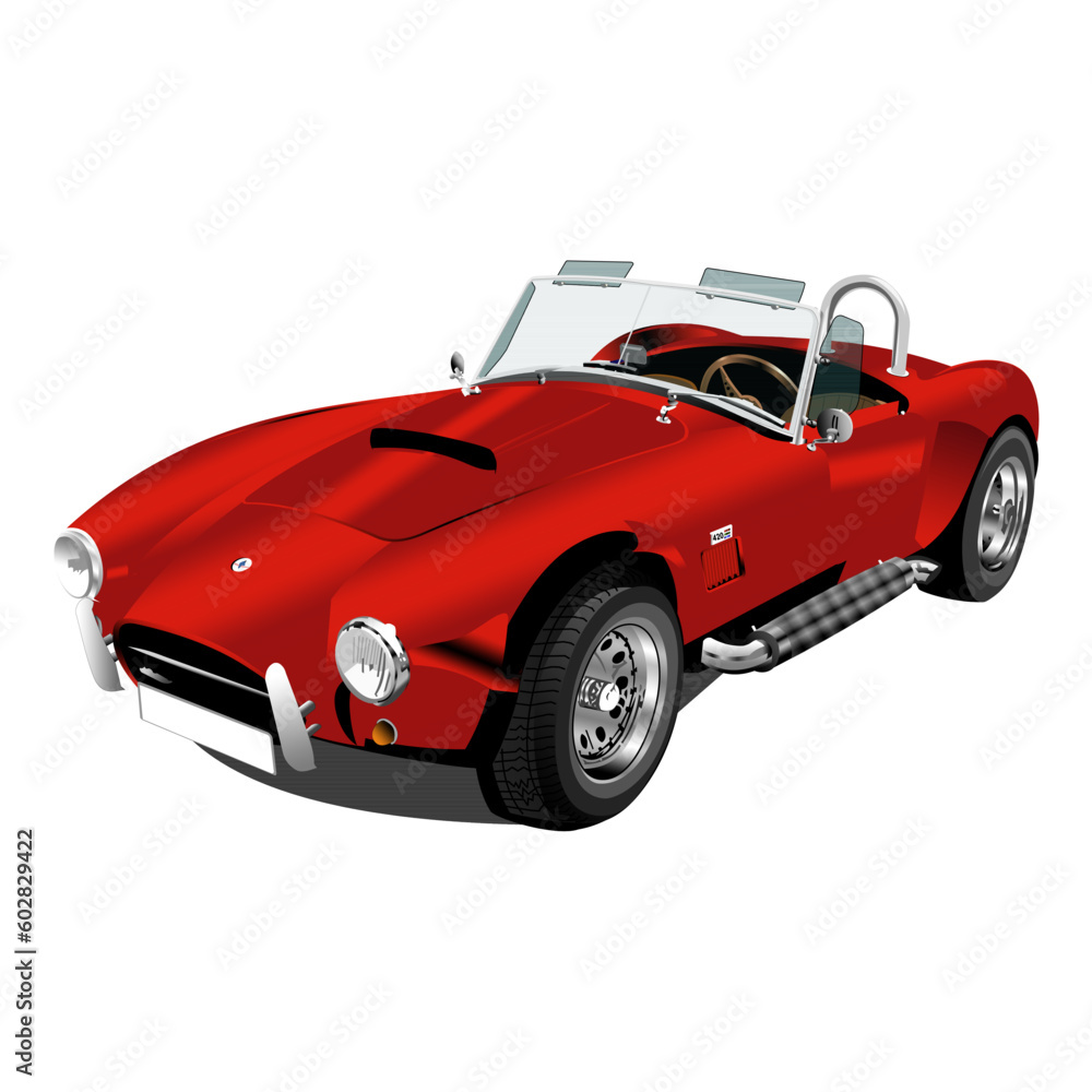 Shelby Cobra Vector - Clip Art Sports Car red sports car