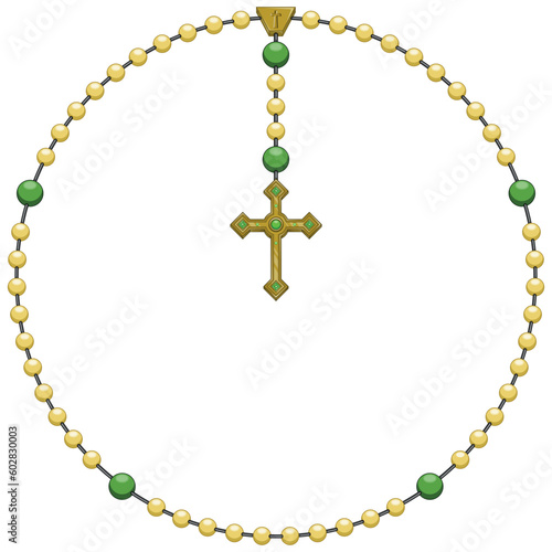 Vector Design of rosary with cross