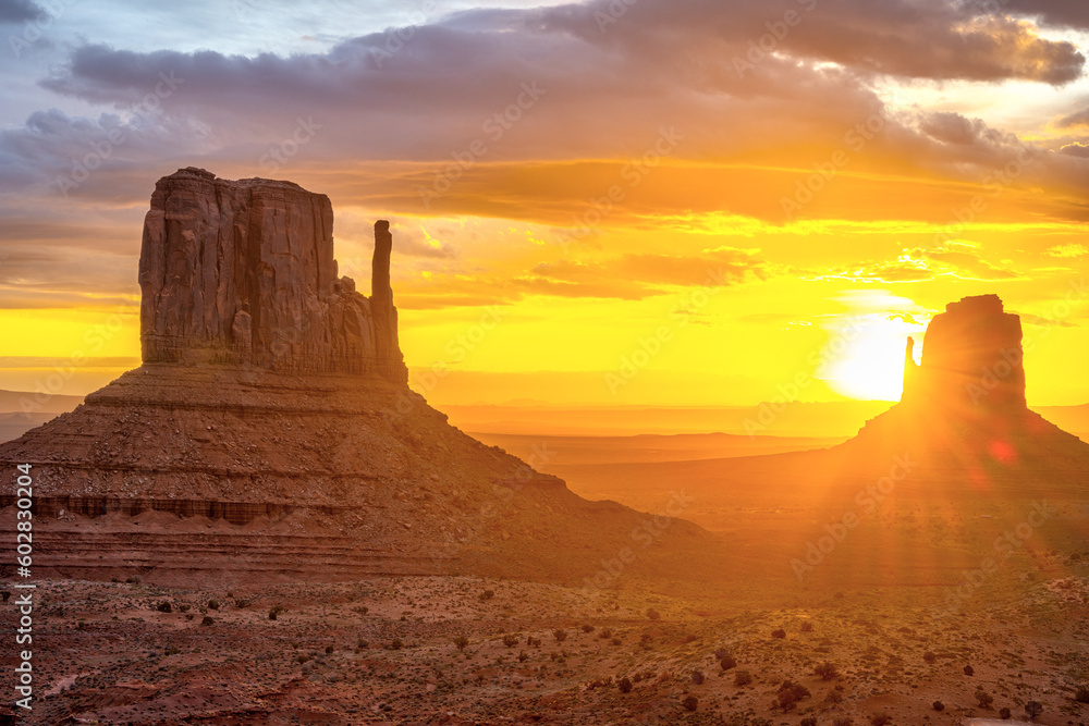 Sunrise in the famous Monument Valley in Arizona, USA Sunrise in the famous Monument Valley in Arizona, USA