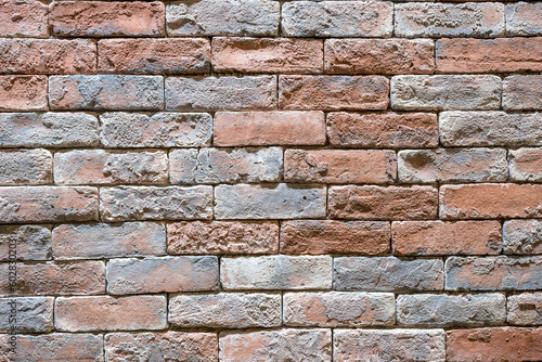 Background from a wall made of old red clinker bricks