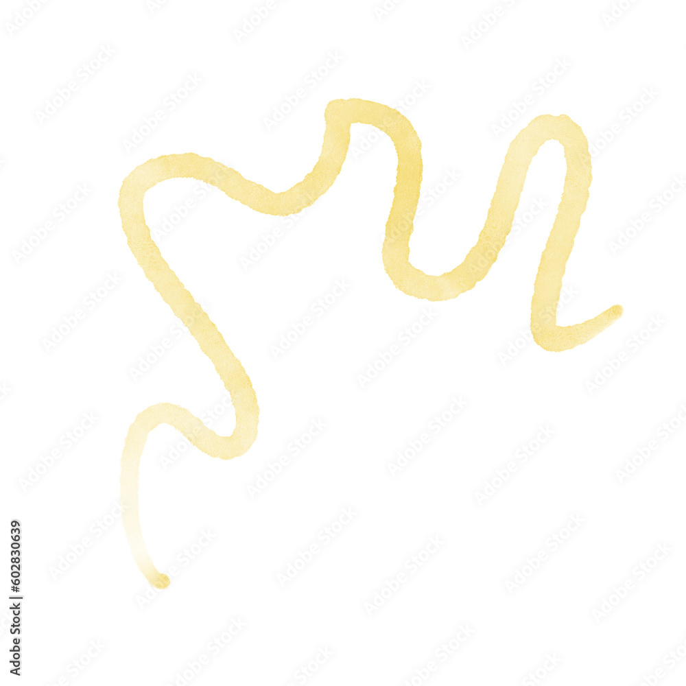 Yellow Watercolor Doodle Squiggle Yellow Watercolor Doodle Squiggle