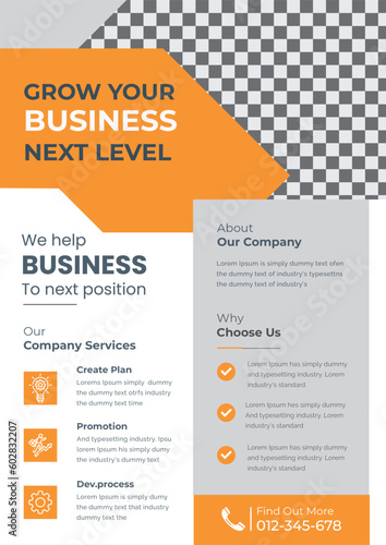 Professional clear and minimal creative corporate business flyer design template 