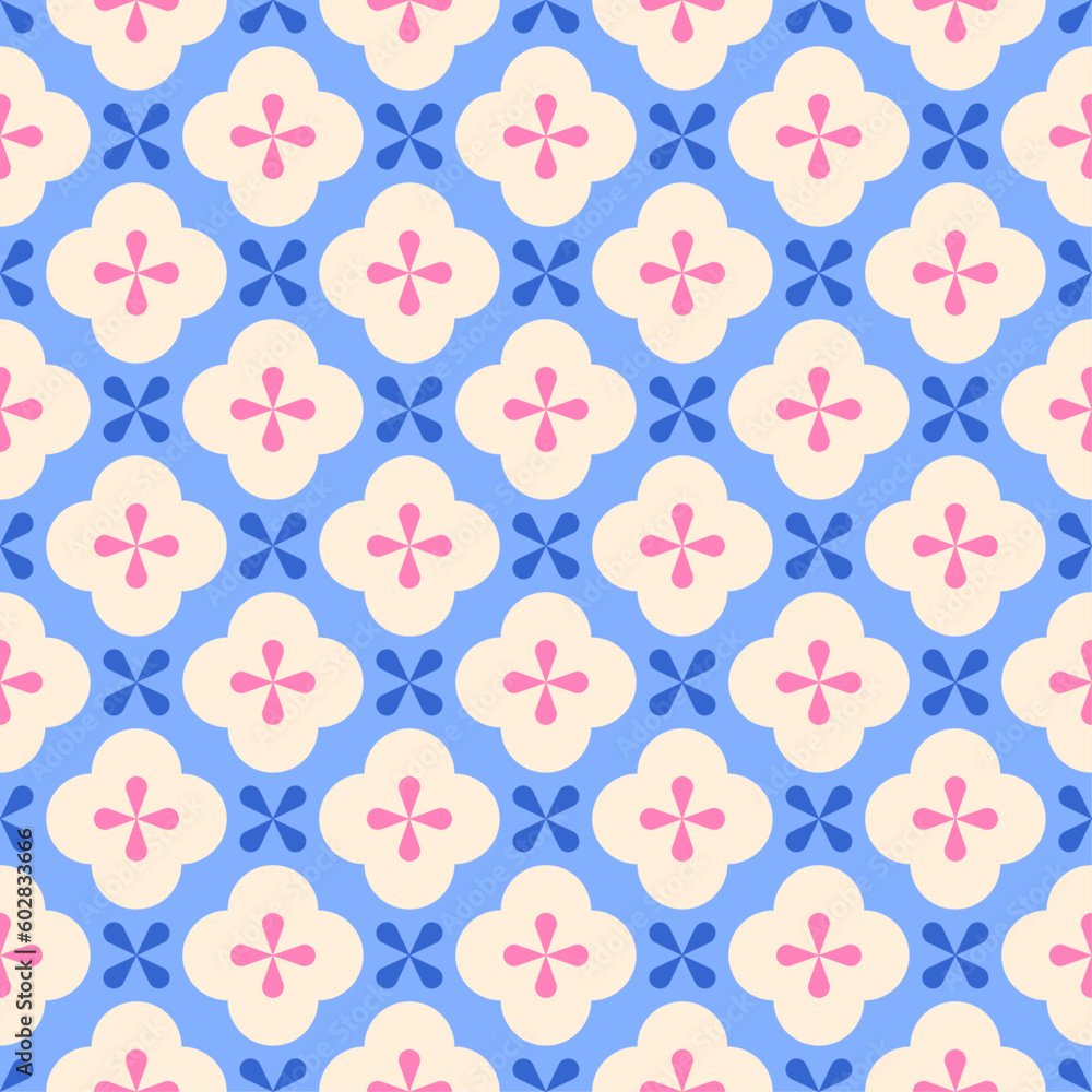 Simple retro geometrical seamless pattern background. Simple retro geometrical seamless pattern background.