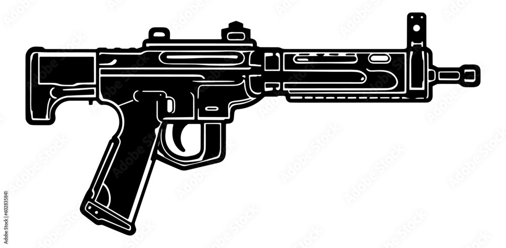gun flat vector illustration