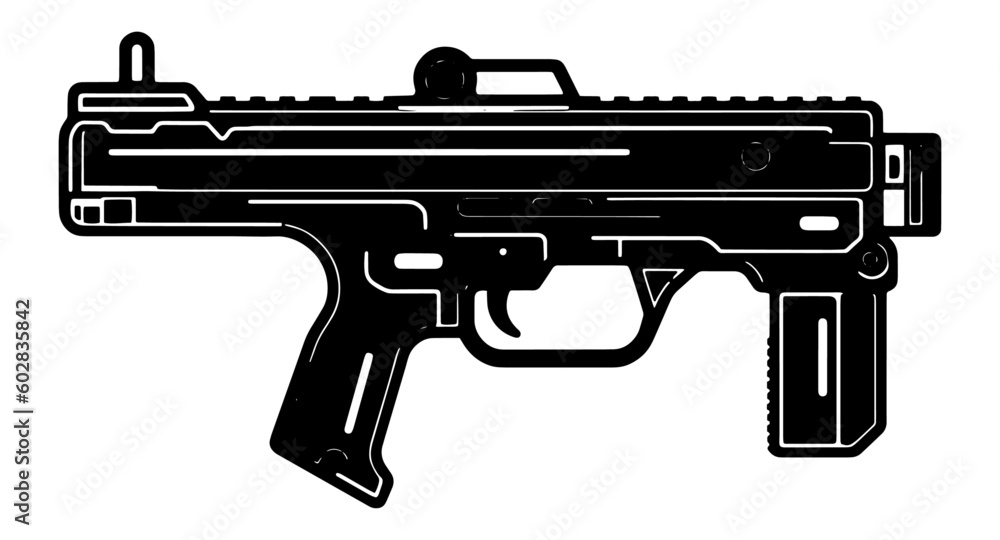 gun flat vector illustration
