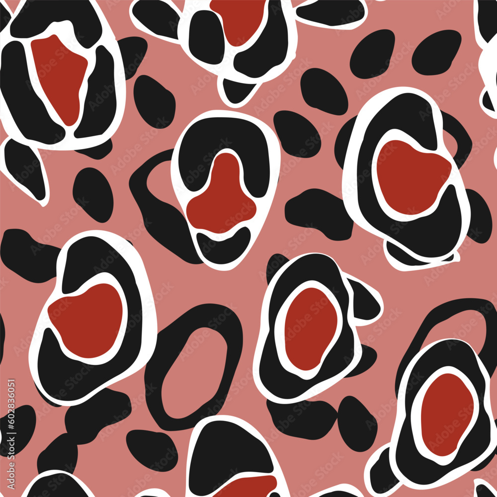 Leopard Dyed Vector Seamless Pattern. Aquarelle Leopard Dyed Vector Seamless Pattern. Aquarelle