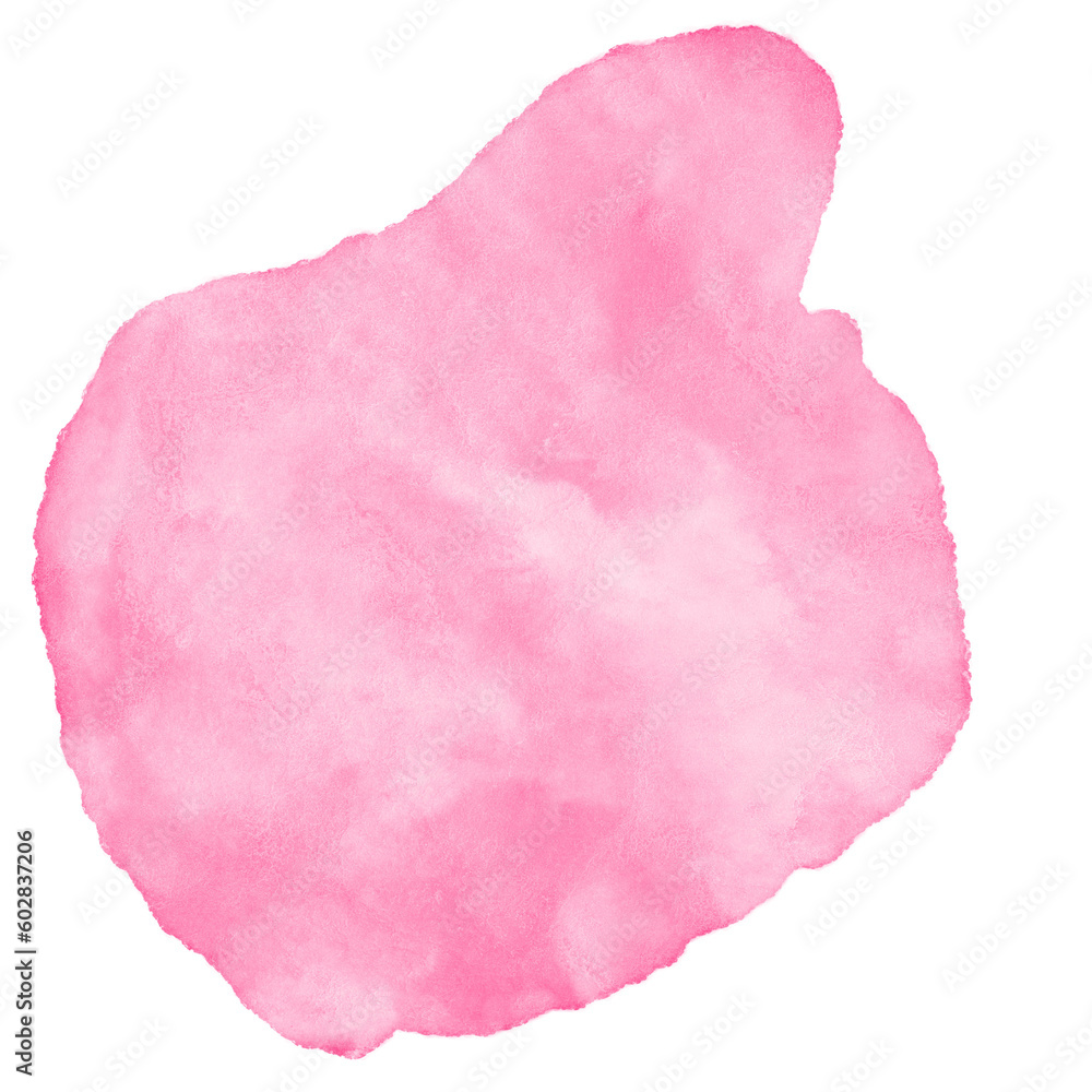 Bright Pink Watercolor Abstract Shapes