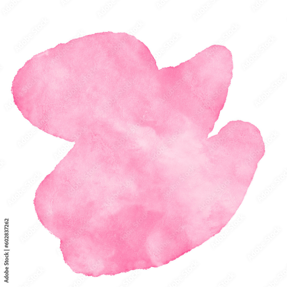 Bright Pink Watercolor Abstract Shapes Bright Pink Watercolor Abstract Shapes