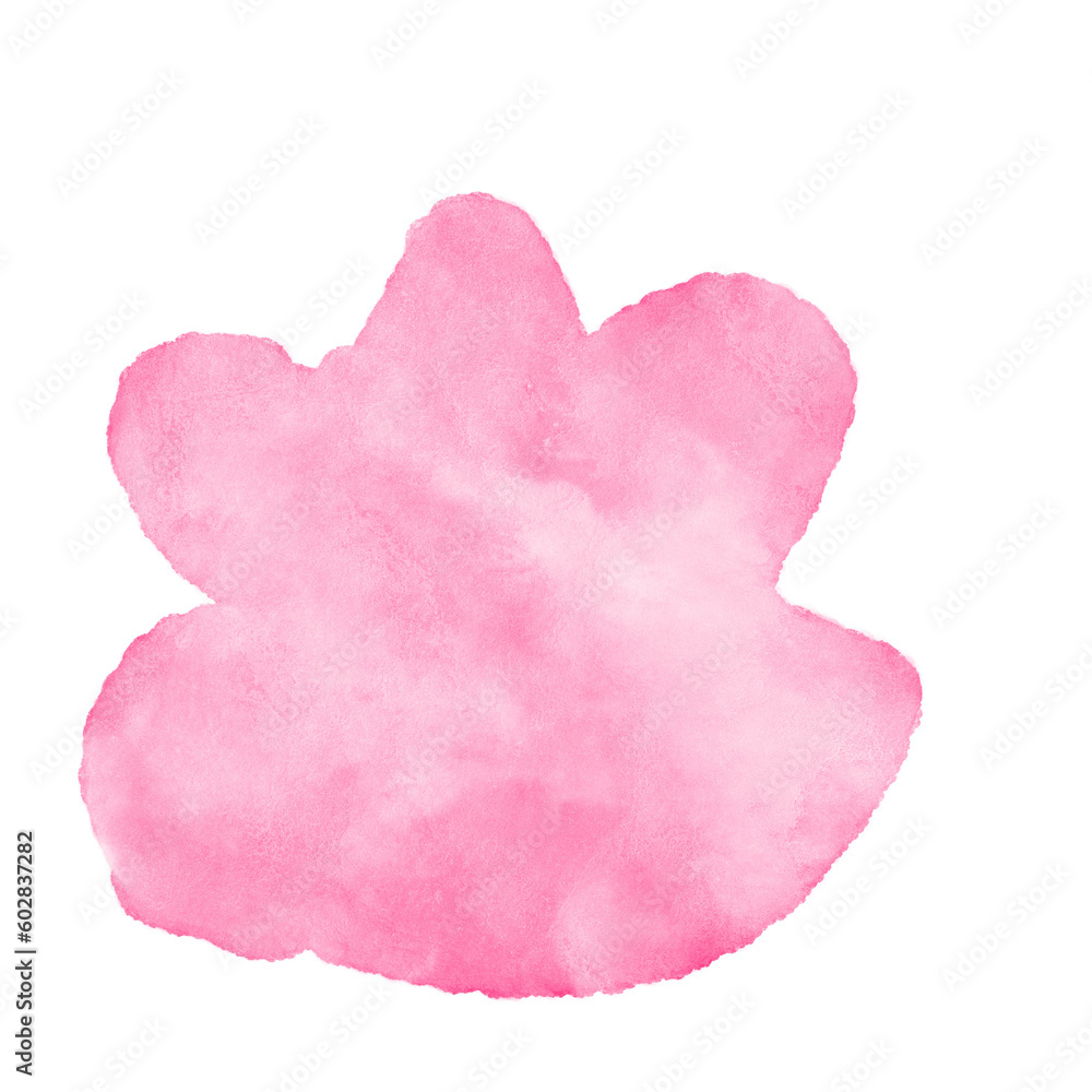 Bright Pink Watercolor Abstract Shapes Bright Pink Watercolor Abstract Shapes
