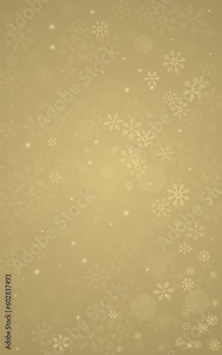 Gold Snow Vector Golden Background. Fantasy