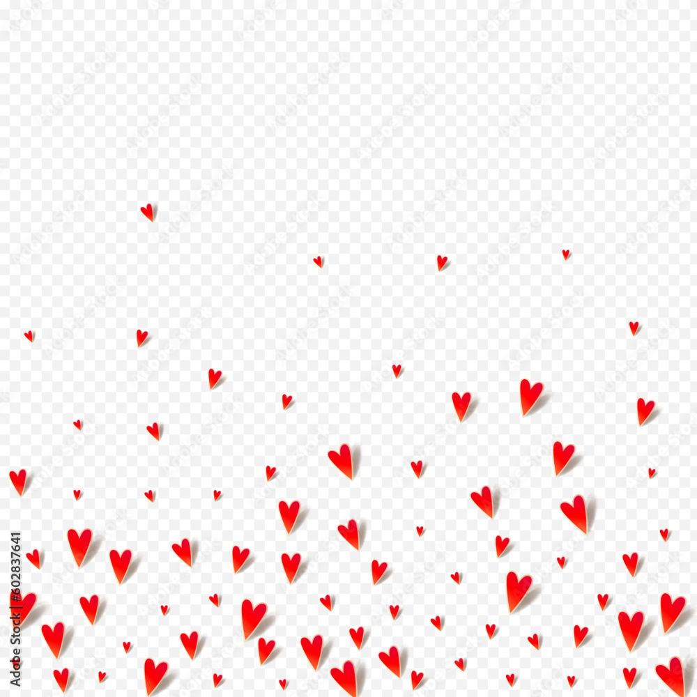 Red Confetti Vector White Backgound. Romantic Red Confetti Vector White Backgound. Romantic