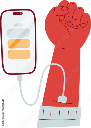 Smartphone Addiction Illustration