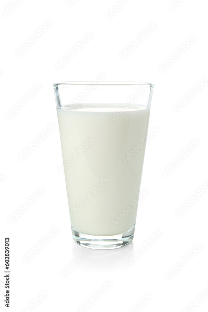 Glass of fresh milk isolated on white background Glass of fresh milk isolated on white background