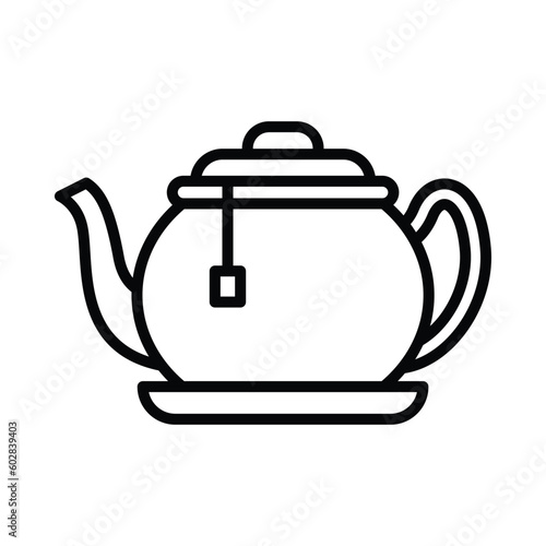tea pot icon vector design template simple and modern