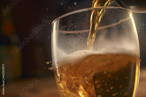 pouring a glass of beer