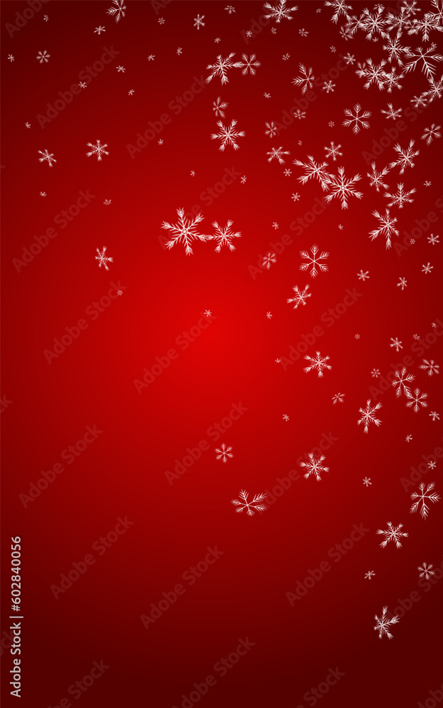 White Snowfall Vector Red Background. Fantasy White Snowfall Vector Red Background. Fantasy