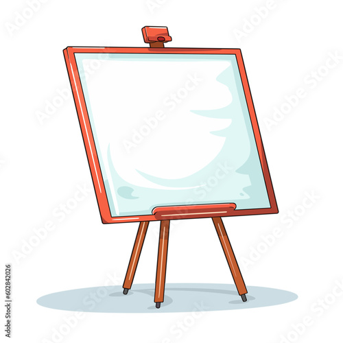easel with blank whiteboard style 6