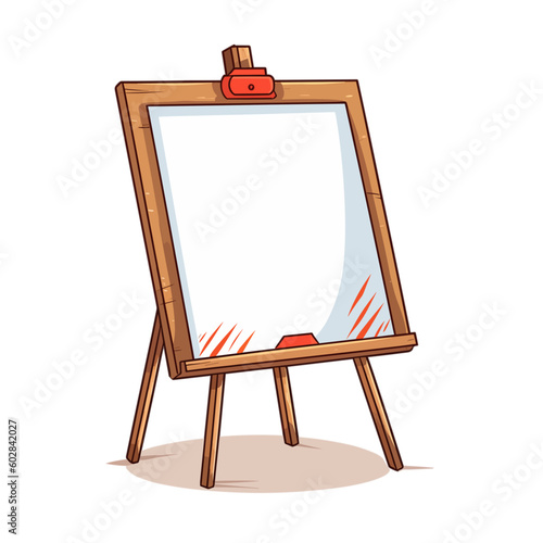 easel with blank whiteboard style 5