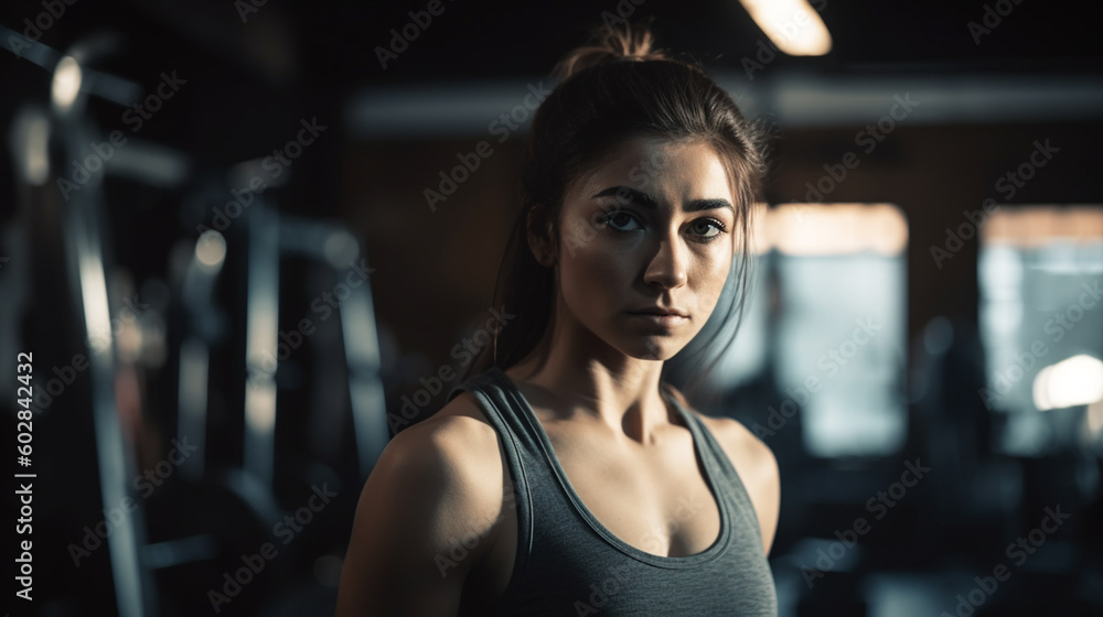 Fit people in a gym. Doing exercise. Fit people in a gym. Doing exercise.