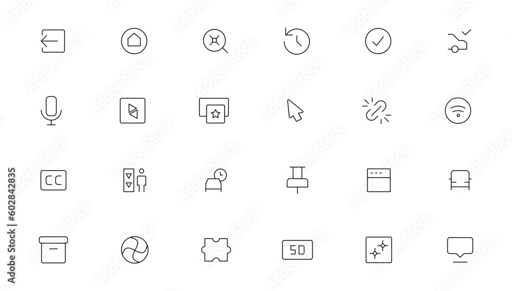Pixel Perfect. Basic User Interface Essential Set. Line Outline Icons. For App, Web, Print. Editable Stroke. Pixel Stroke Wide with Round Cap and Round Corner Pixel Perfect. Basic User Interface Essential Set. Line Outline Icons. For App, Web, Print. Editable Stroke. Pixel Stroke Wide with Round Cap and Round Corner