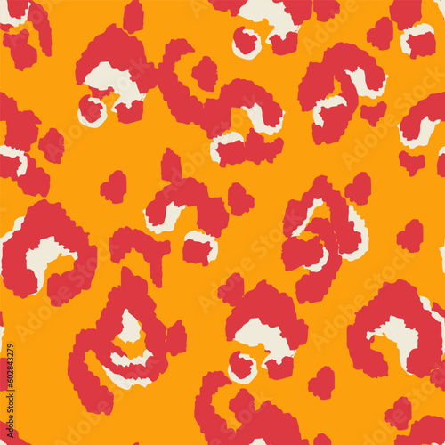 Skin Abstract Vector Seamless Pattern. Acrylic