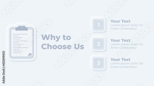 To do list infographic neumorphic presentation slide template