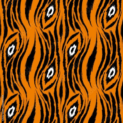 tiger skin pattern, the seamless pattern and texture inspiration from tiger skin 