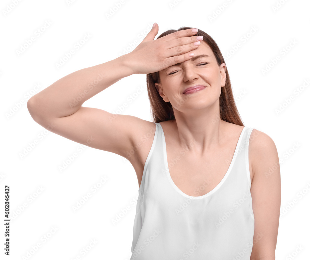 Beautiful emotional businesswoman posing on white background Beautiful emotional businesswoman posing on white background