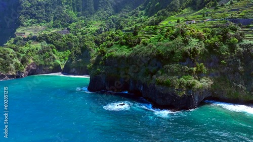 Madeira Beautiful Coastline Aerial View
