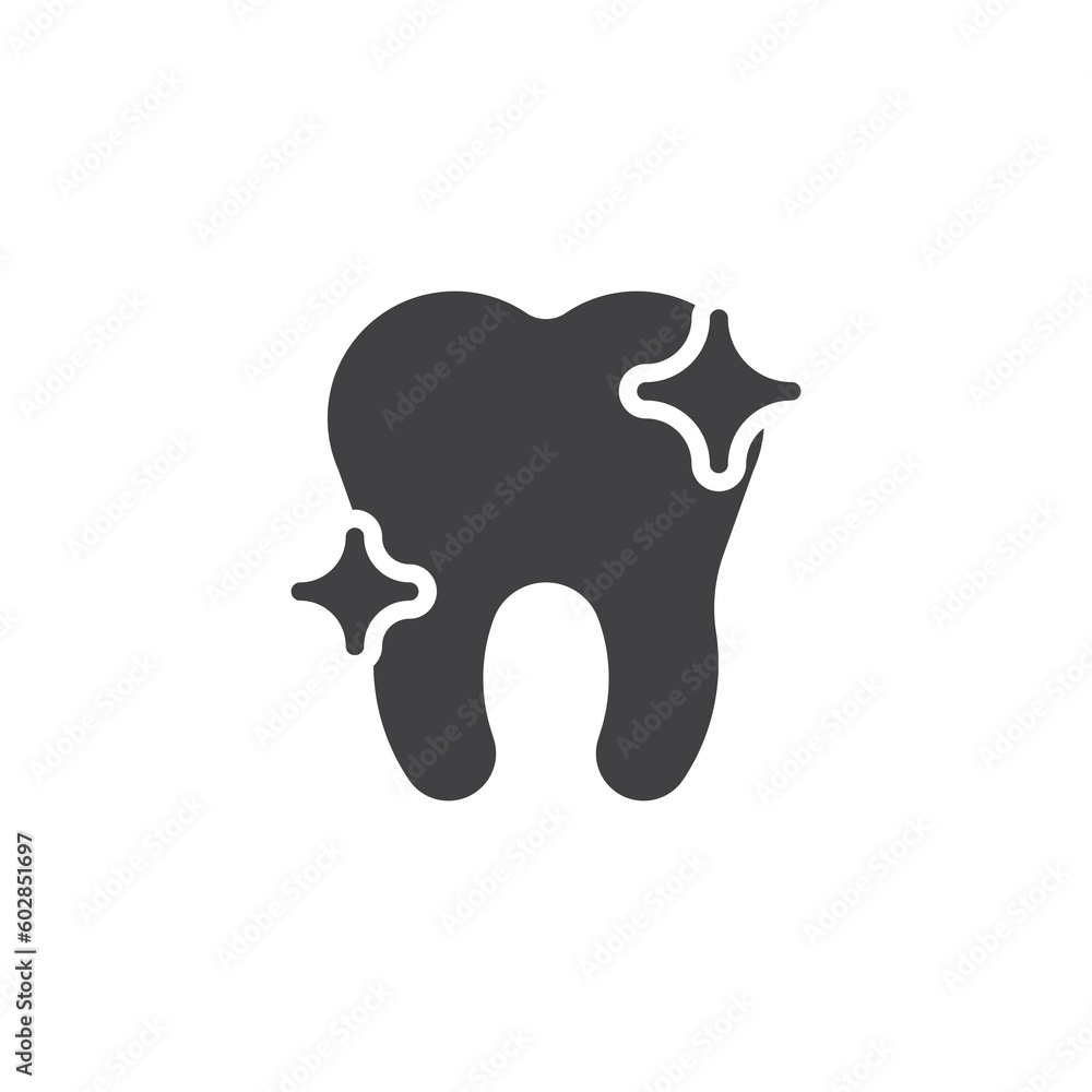 Fototapeta premium Teeth whitening vector icon