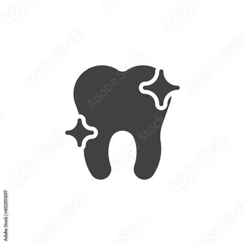Teeth whitening vector icon