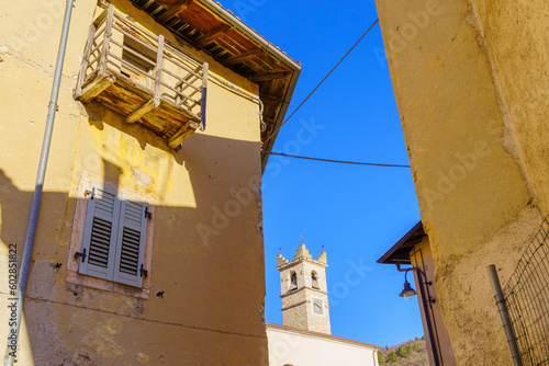 Vigolo Baselga village, on a clear winter day, Trentino photo