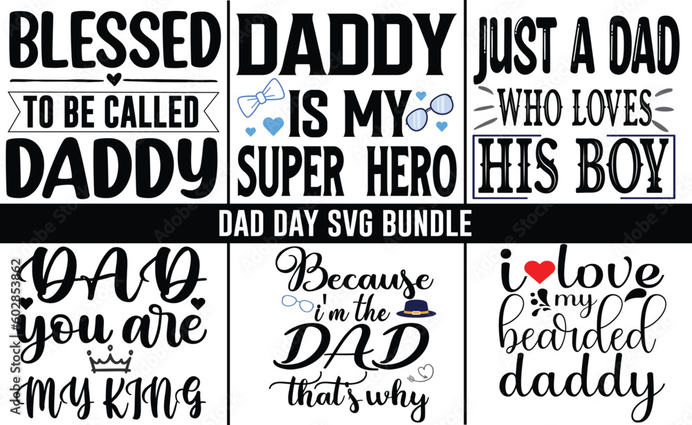 Dad SVG Bundle Daddy tshirt Design