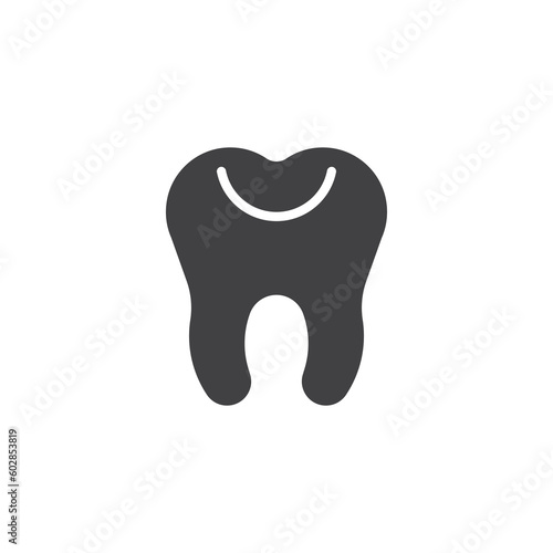 Tooth fillings vector icon