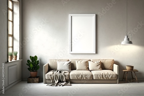 living room interior made with generative ai