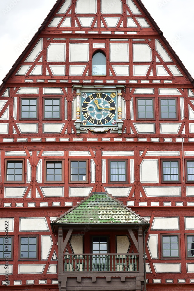 traditionel half timbered houses in village Besighei,municipality in the district of Ludwigsburg in Baden-Württemberg in southern Germany