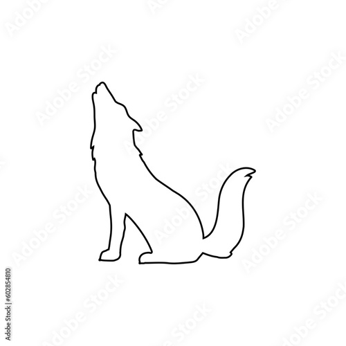 Wolf icon vector. animals illustration sign. wolf howls symbol.