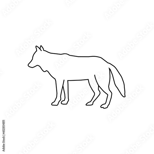 Wolf icon vector. animals illustration sign. wolf howls symbol.