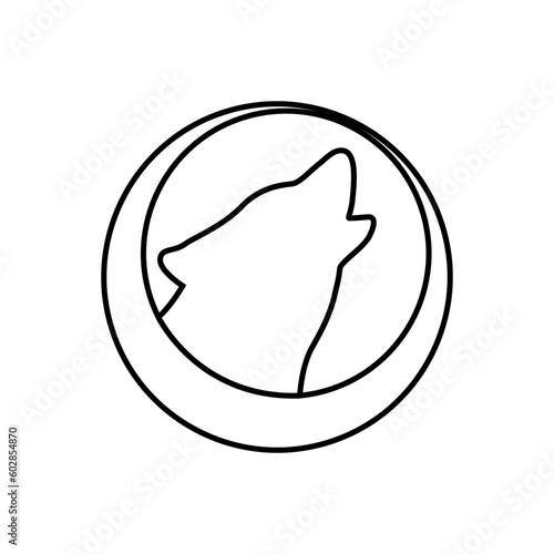 Wolf icon vector. animals illustration sign. wolf howls symbol.
